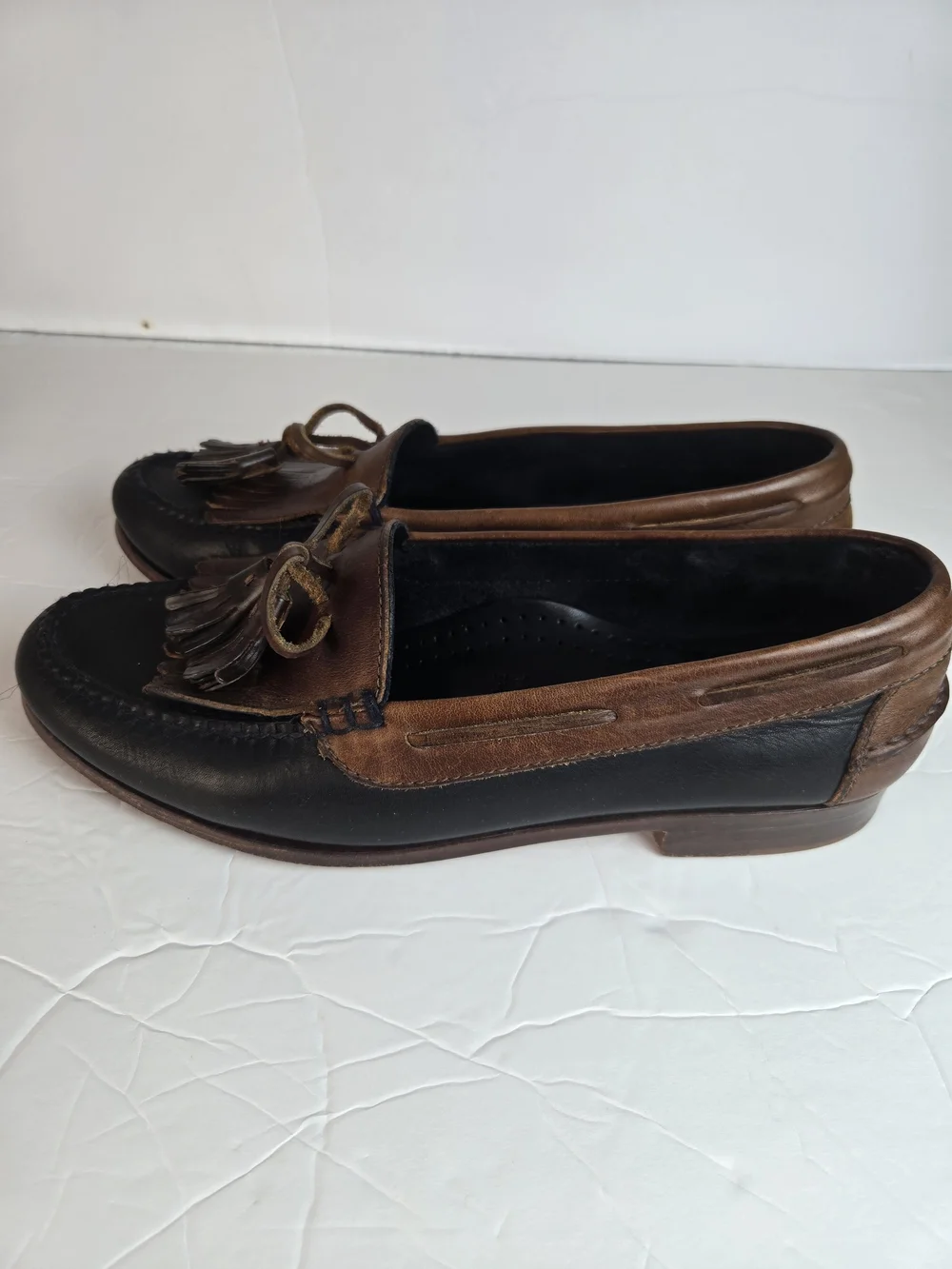 Cole Haan Brown Leather Tassel Slip-On Loafers